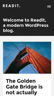 Readit theme mobile view