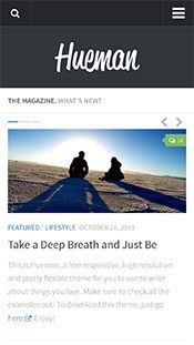 Hueman theme mobile view