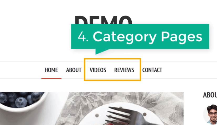 adding category page to menu