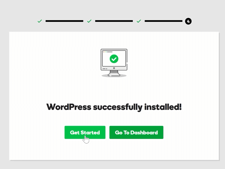 wordpress is now successfully installed
