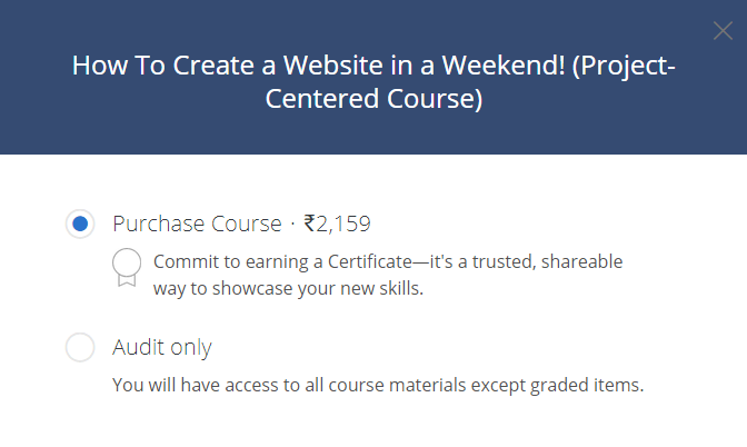 Course pricing