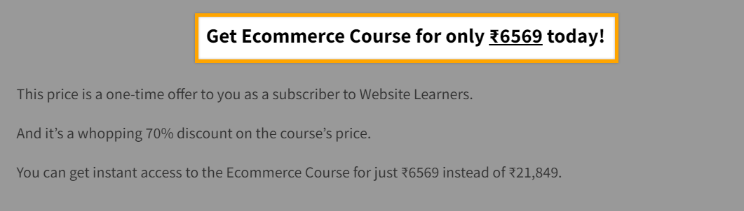 WordPress eCommerce course Price
